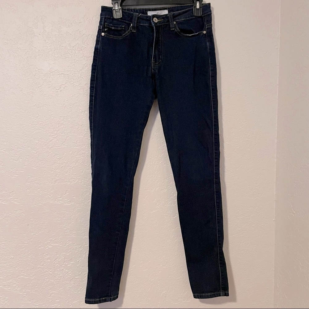 Kancan Women's Mid Rise Skinny Jeans‎ Size 7/27 Dark Blue KC7085HRG